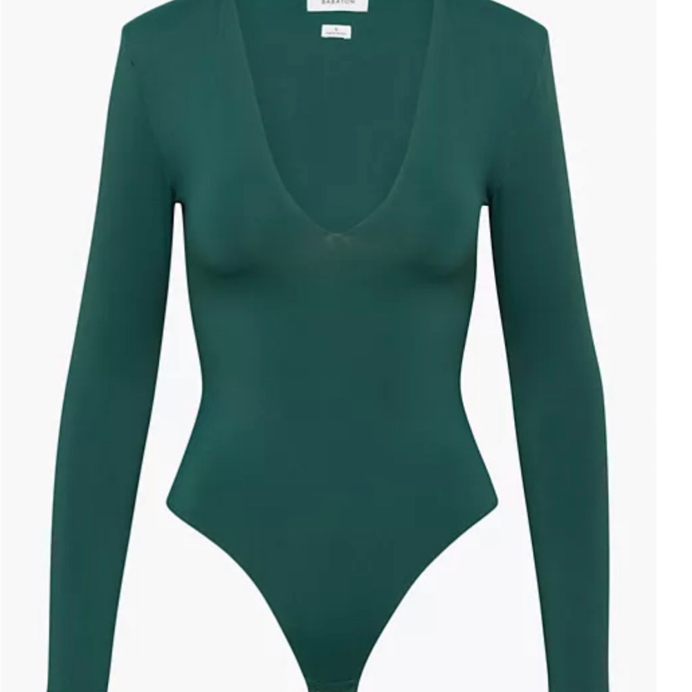 Babaton Deep Green Long Sleeve Bodysuit